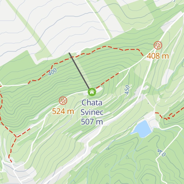 Map of Chata Svinec
