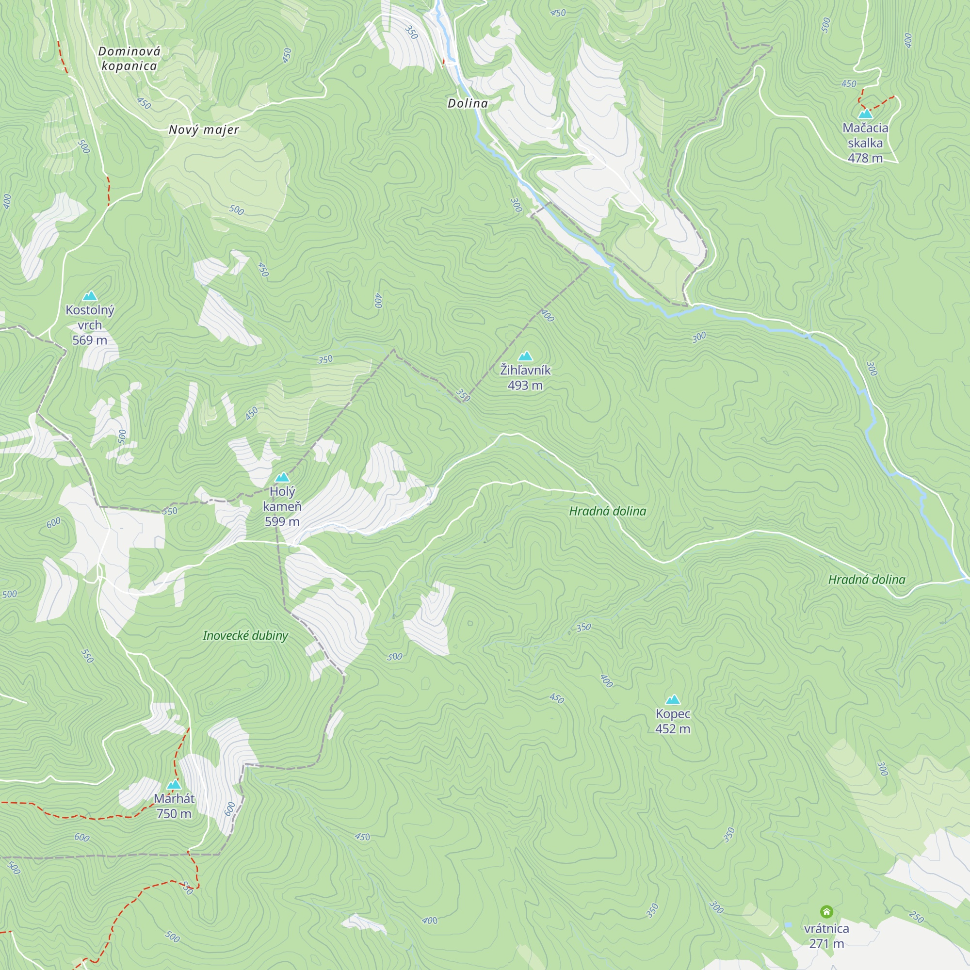 Východná brána map