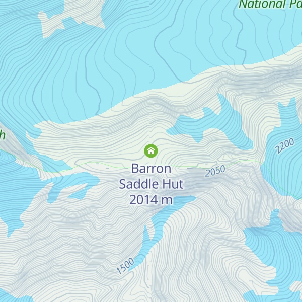 Map of Barron Saddle Hut