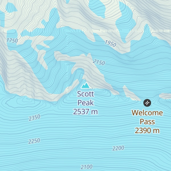 Map of Scott Peak