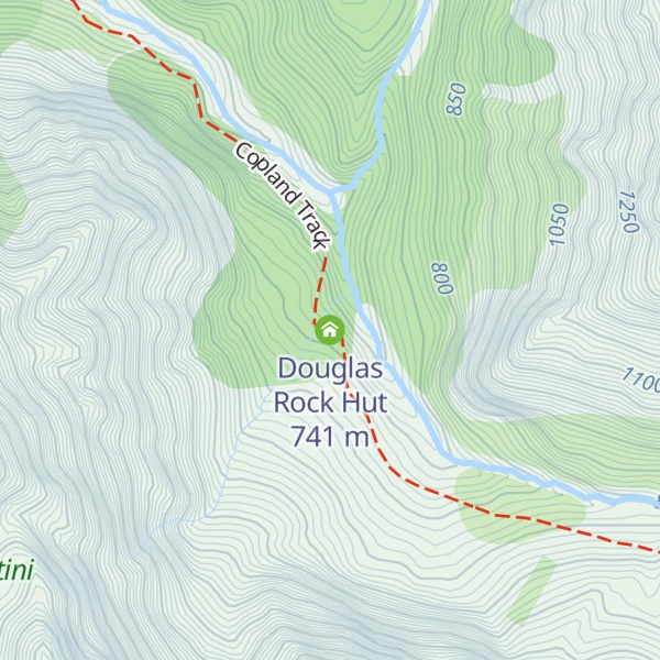 Map of Douglas Rock Hut