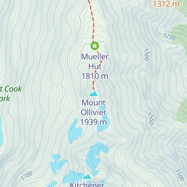 Map of Mount Ollivier
