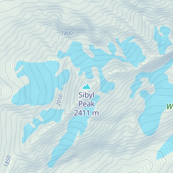 Map of Sibyl Peak