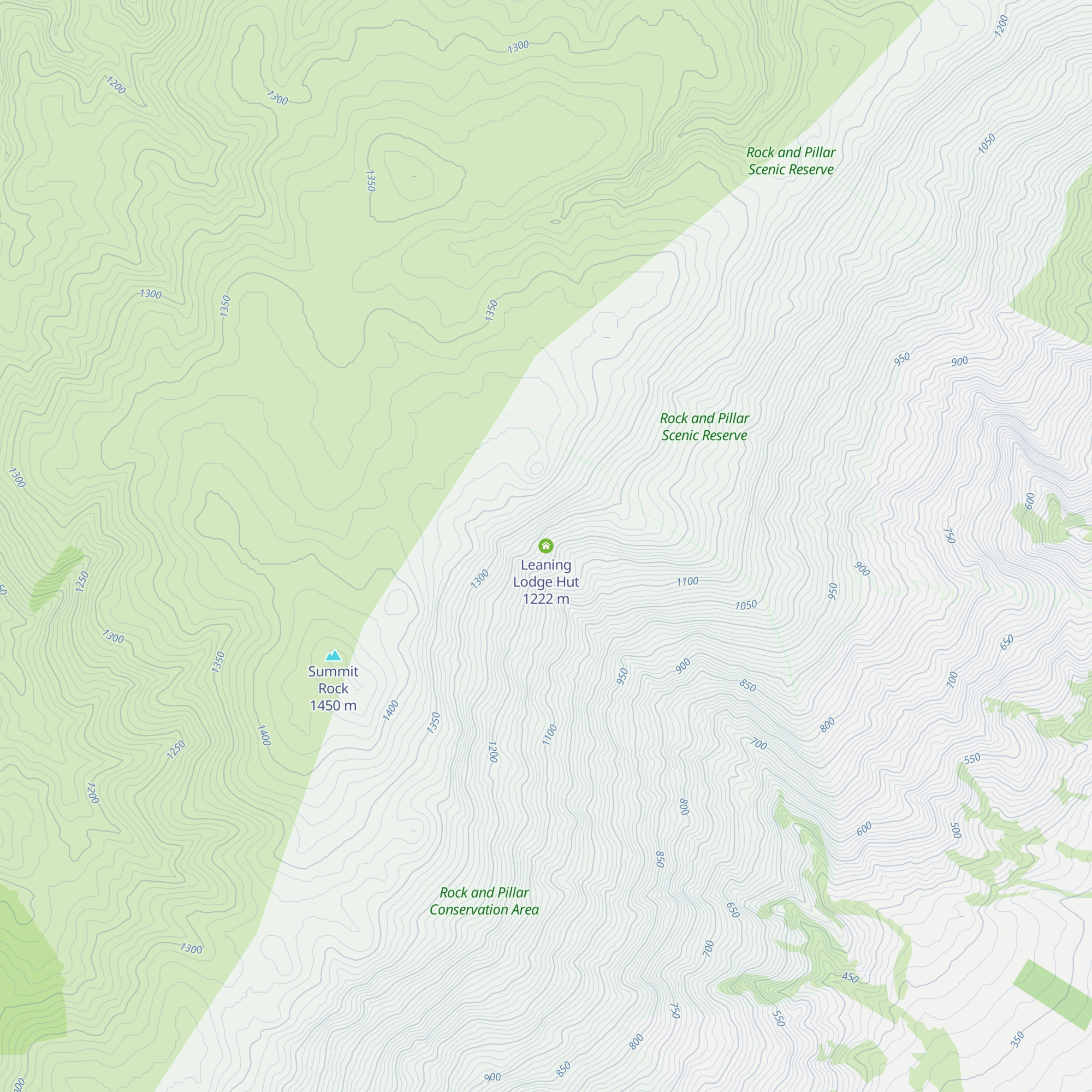 Leaning Lodge Hut map
