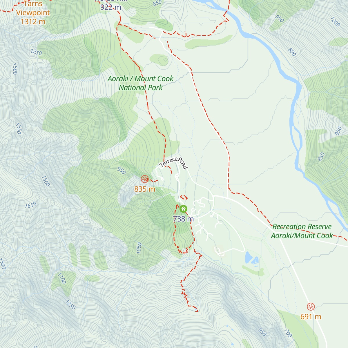 Aoraki / Mount Cook National Park Visitor Centre map