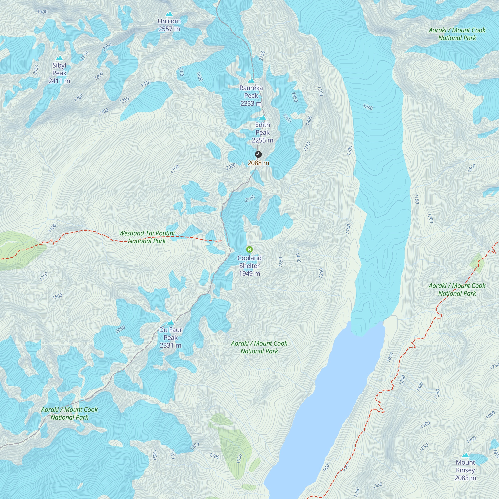 Copland Shelter map