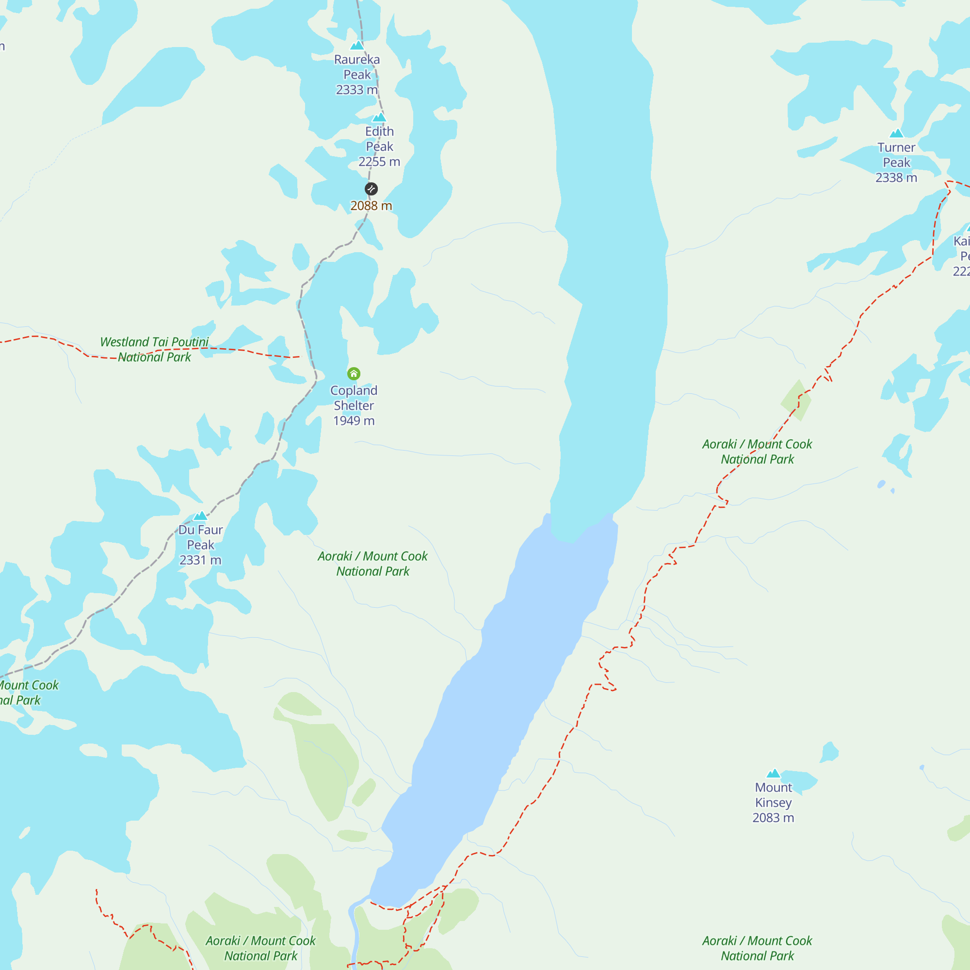 Hooker Hut (removed) map