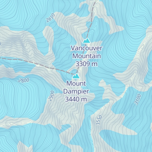Map of Mount Dampier
