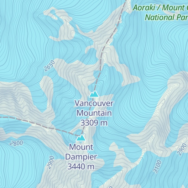 Map of Vancouver Mountain