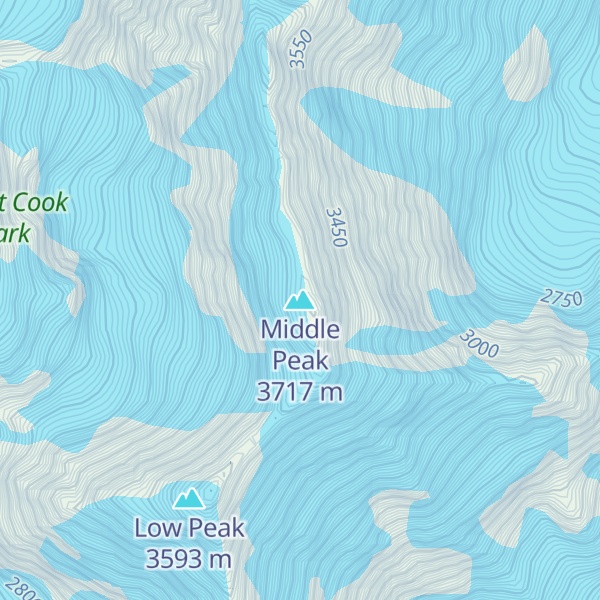 Map of Middle Peak