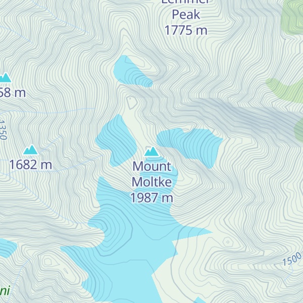 Map of Mount Moltke