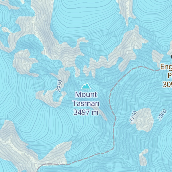 Map of Mount Tasman