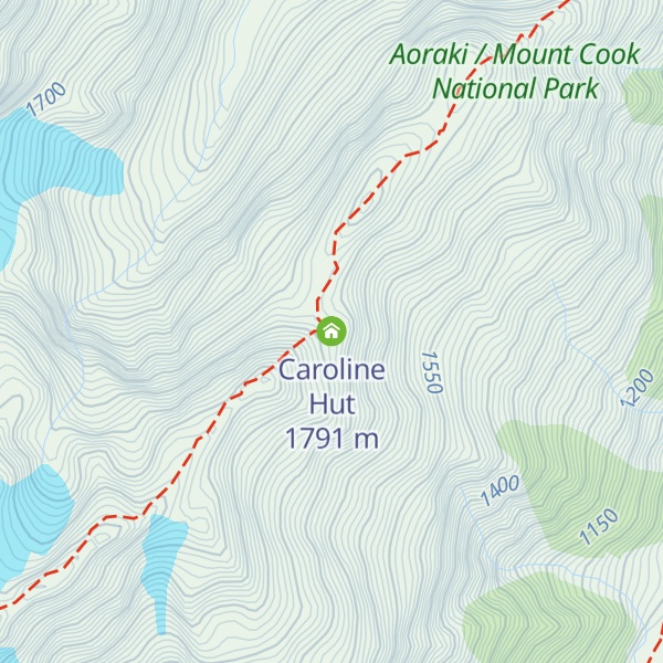Map of Caroline Hut