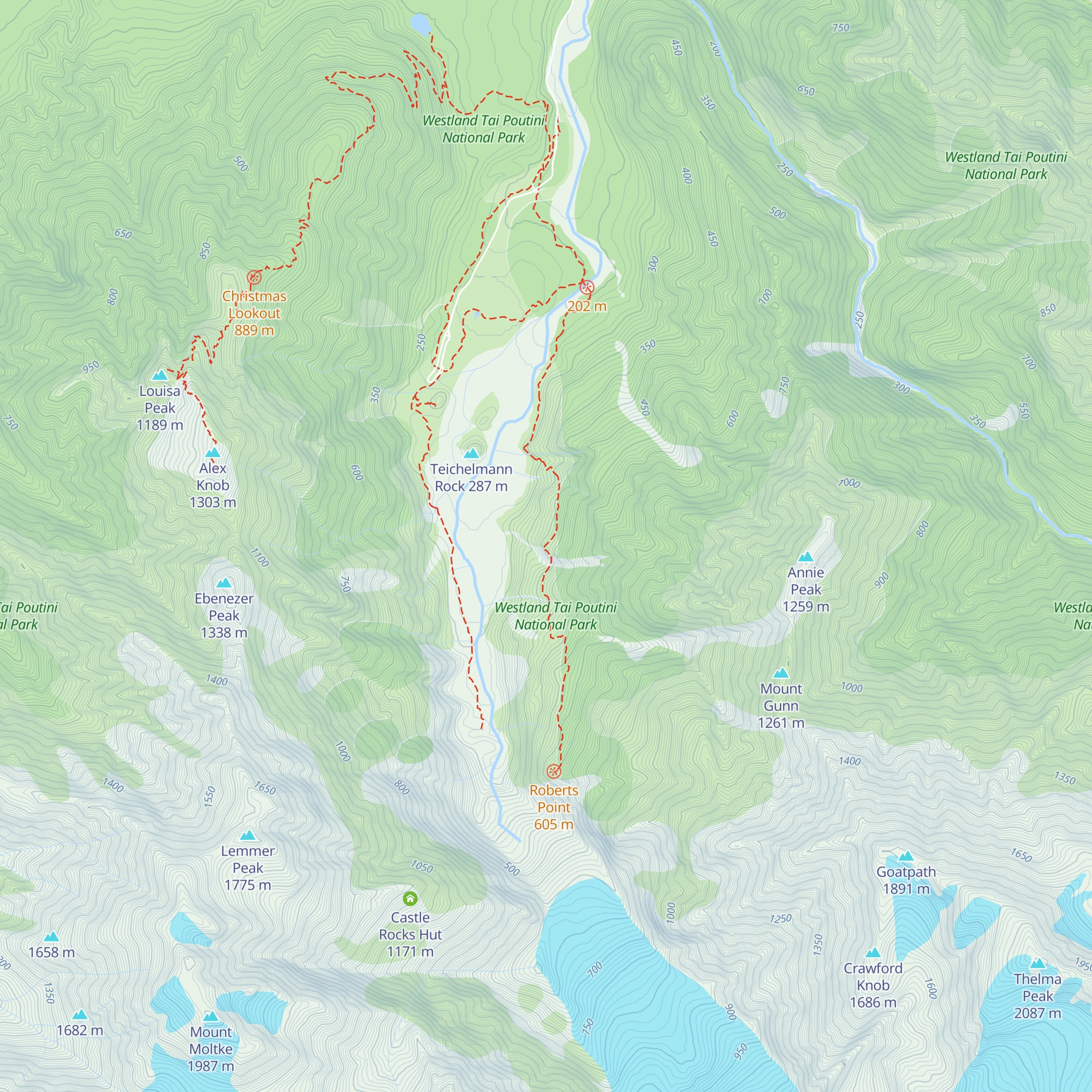 Hende's Hut map
