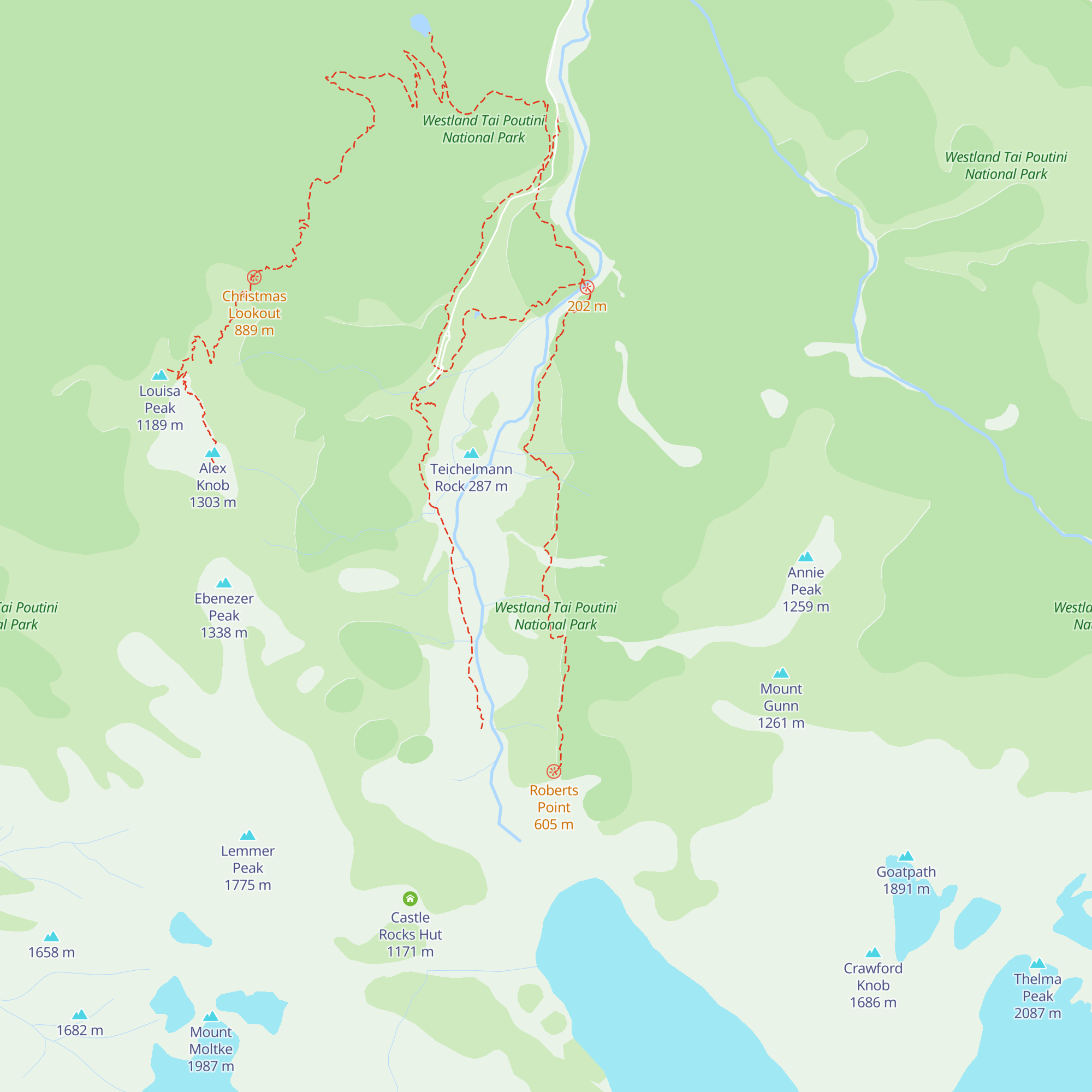 Hende's Hut map