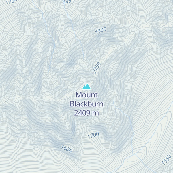 Map of Mount Blackburn