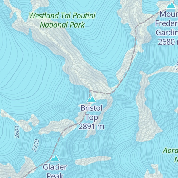 Map of Conway Peak