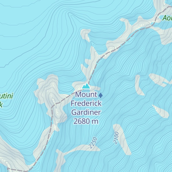 Map of Mount Frederick Gardiner