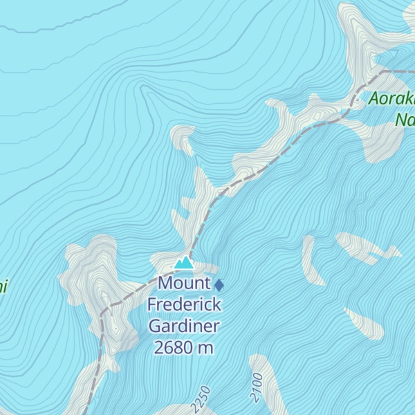 Map of Mount Aurora