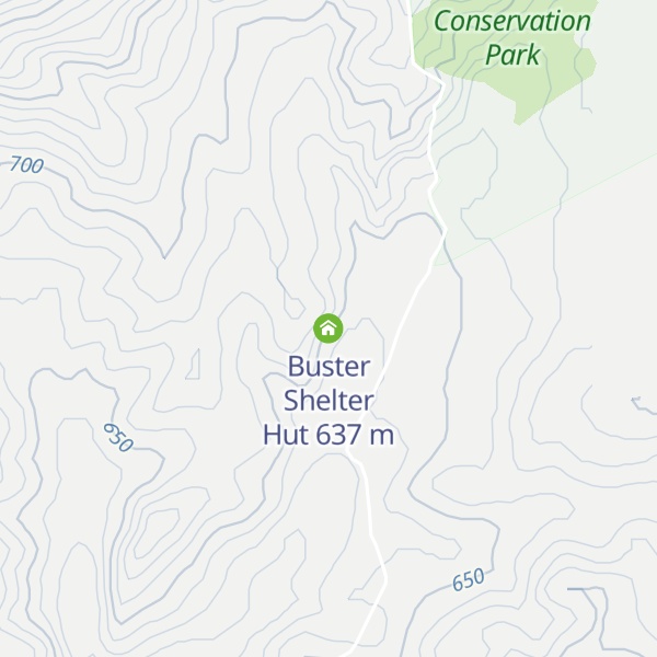 Map of Buster Shelter Hut