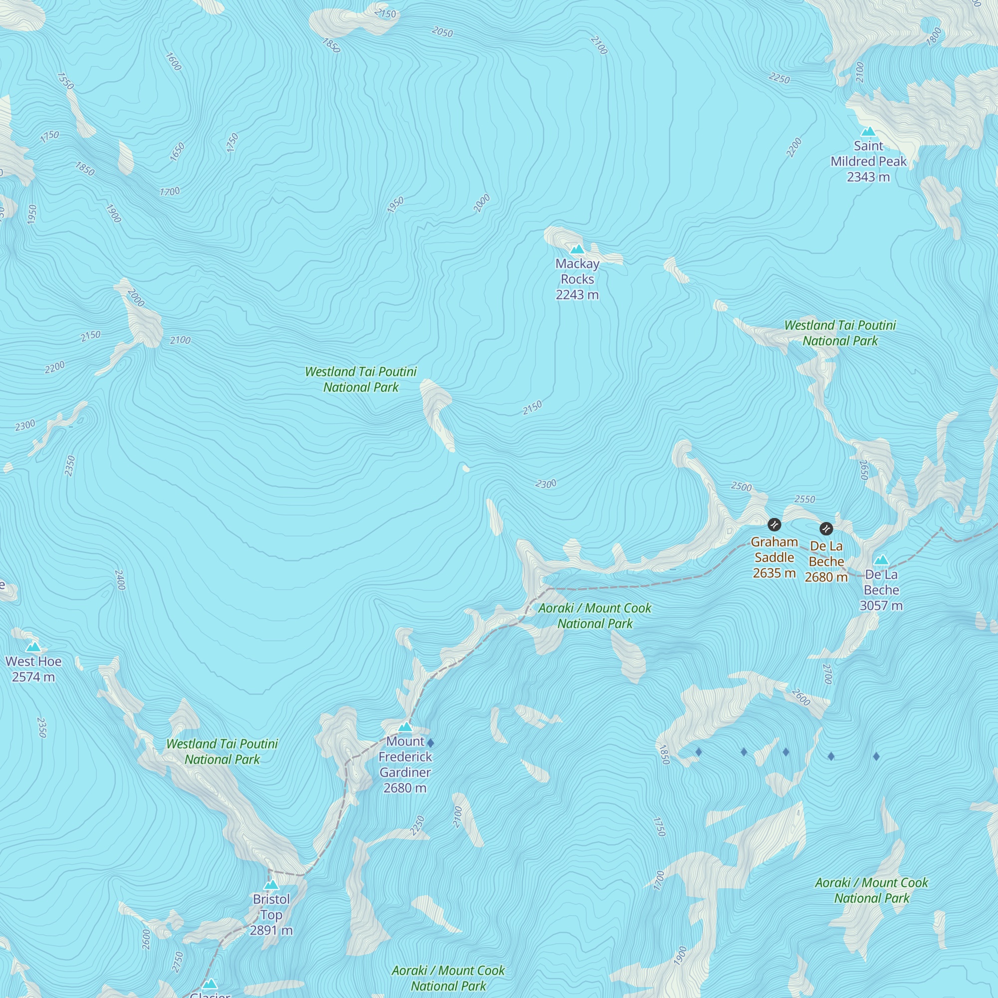 Centennial Hut map