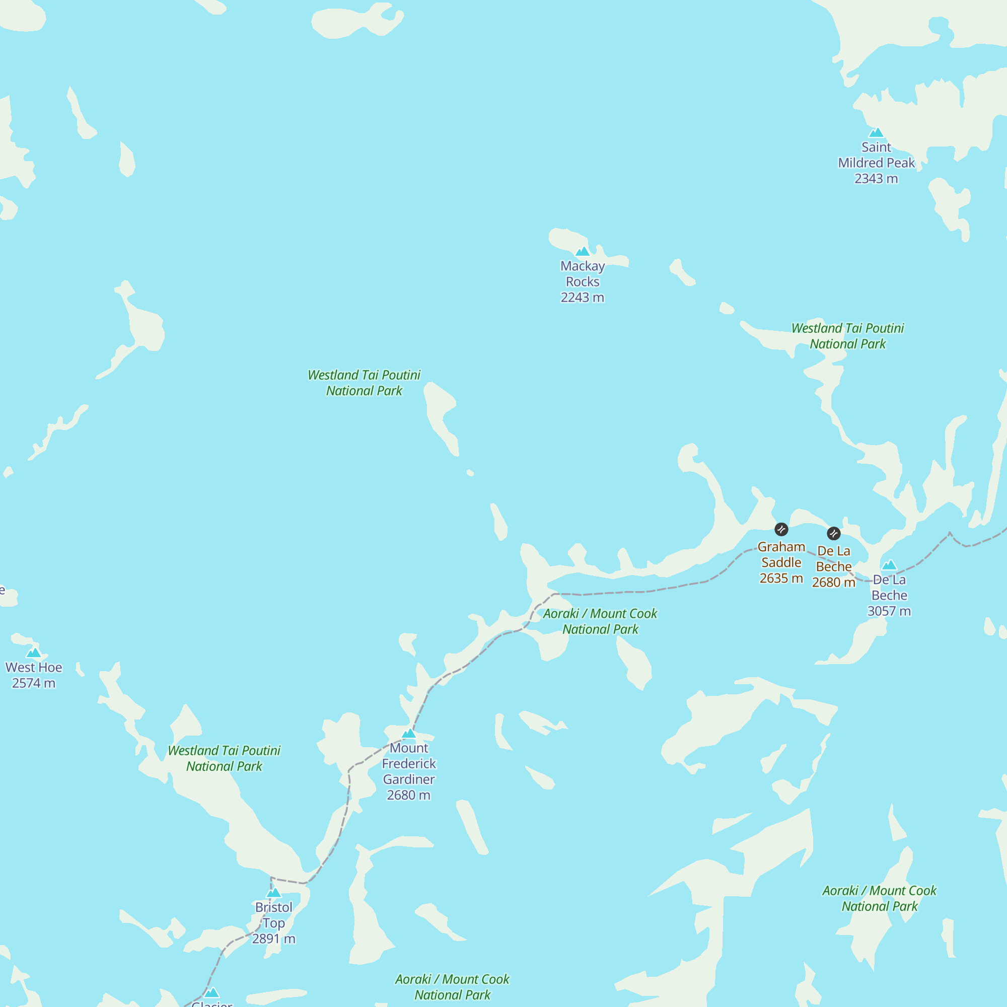 Centennial Hut map
