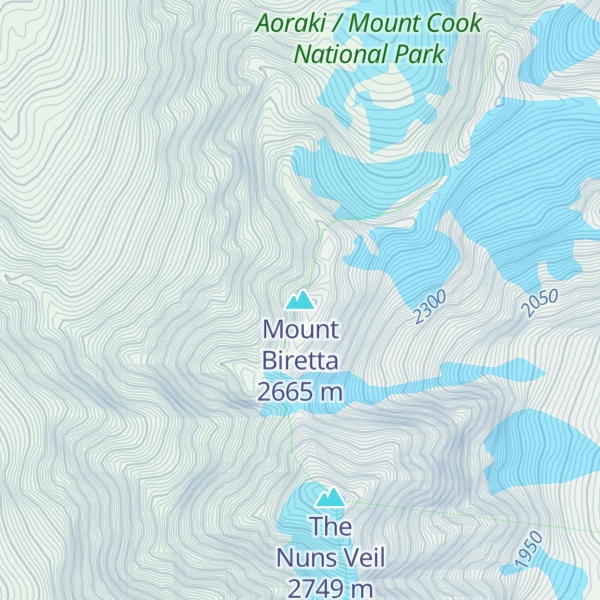 Map of Mount Biretta