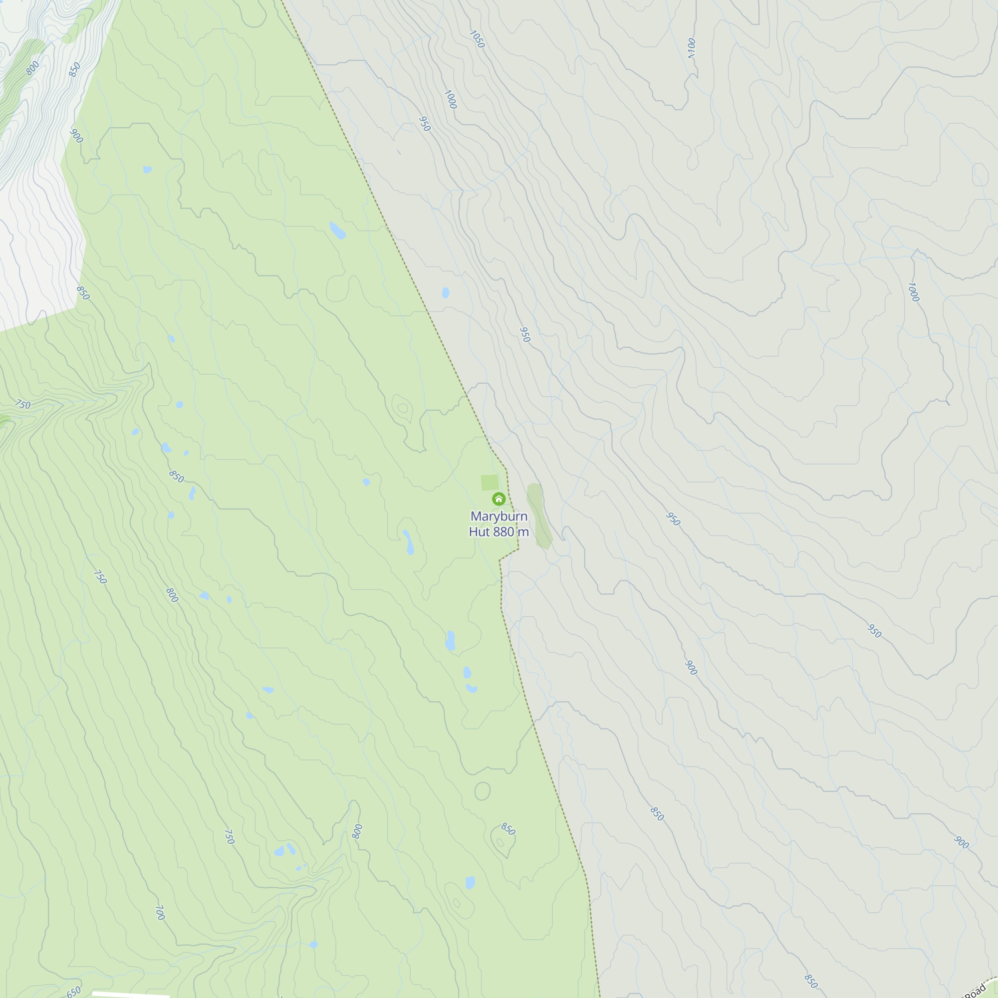 Maryburn Hut map
