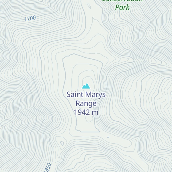 Map of Saint Marys Range