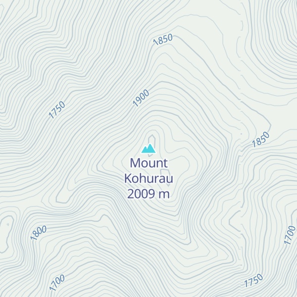Map of Mount Kohurau