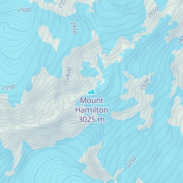 Map of Mount Hamilton