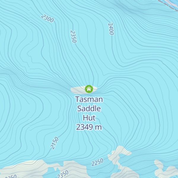 Map of Tasman Saddle Hut