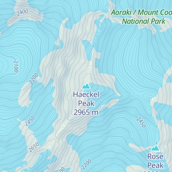 Map of Haeckel Peak