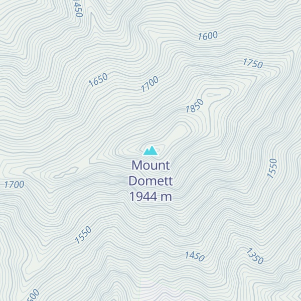Map of Mount Domett