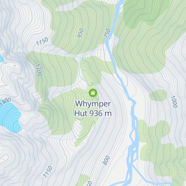 Map of Whymper Hut