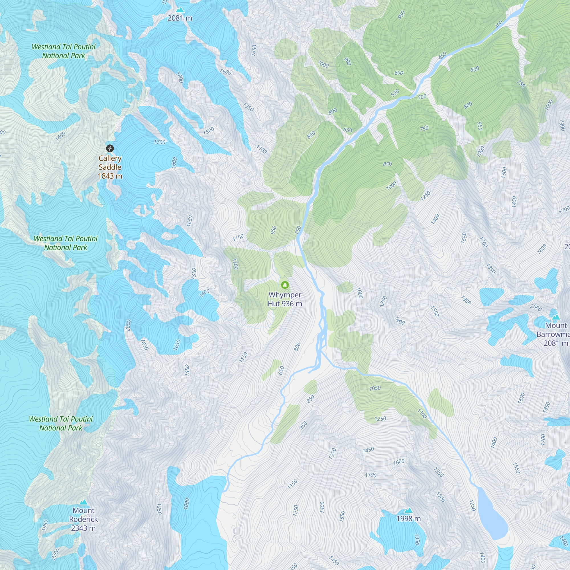 Whymper Hut map