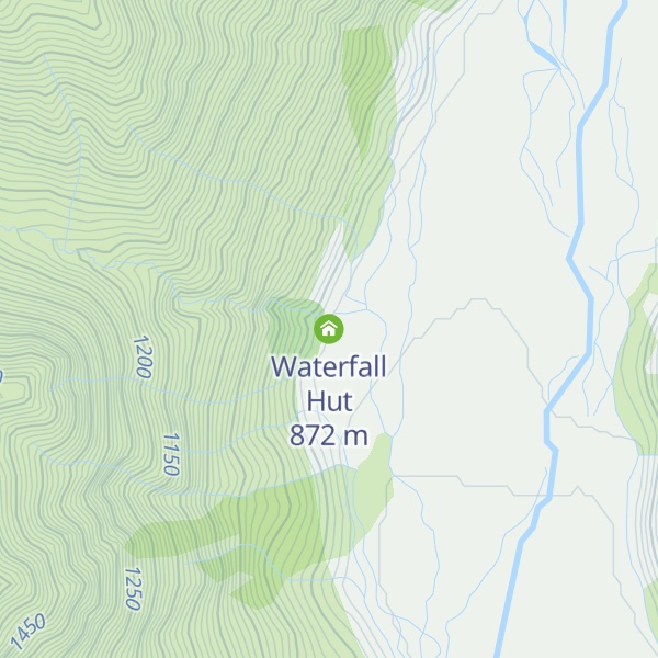 Map of Waterfall Hut