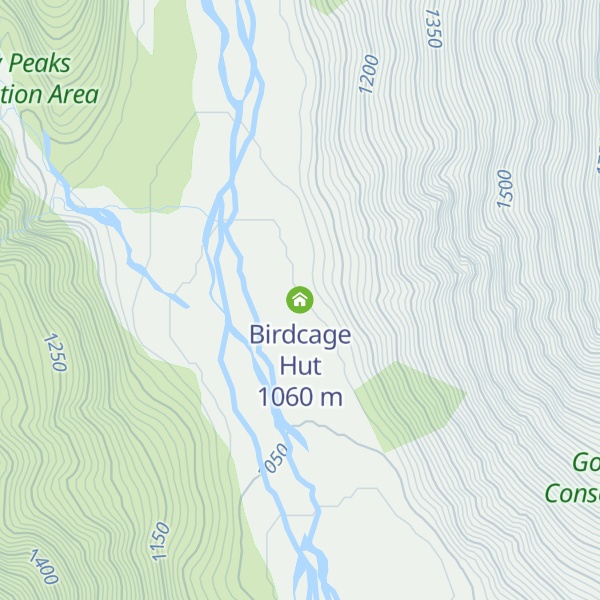Map of Birdcage Hut