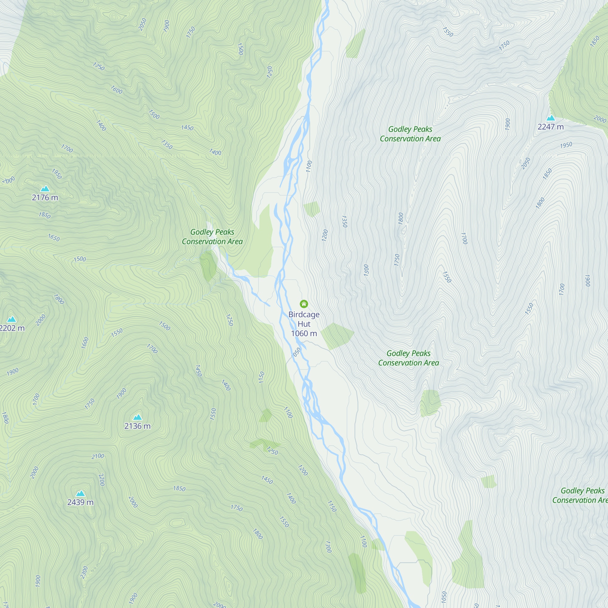 Birdcage Hut map
