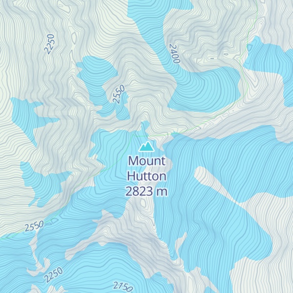 Map of Mount Hutton