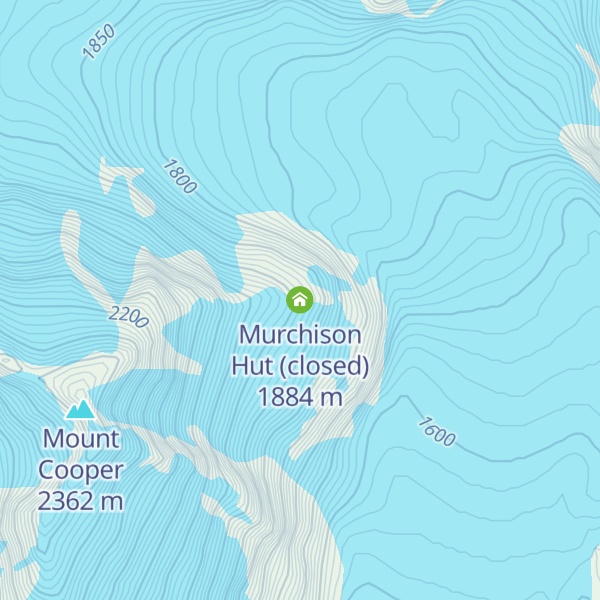 Map of Murchison Hut (closed)