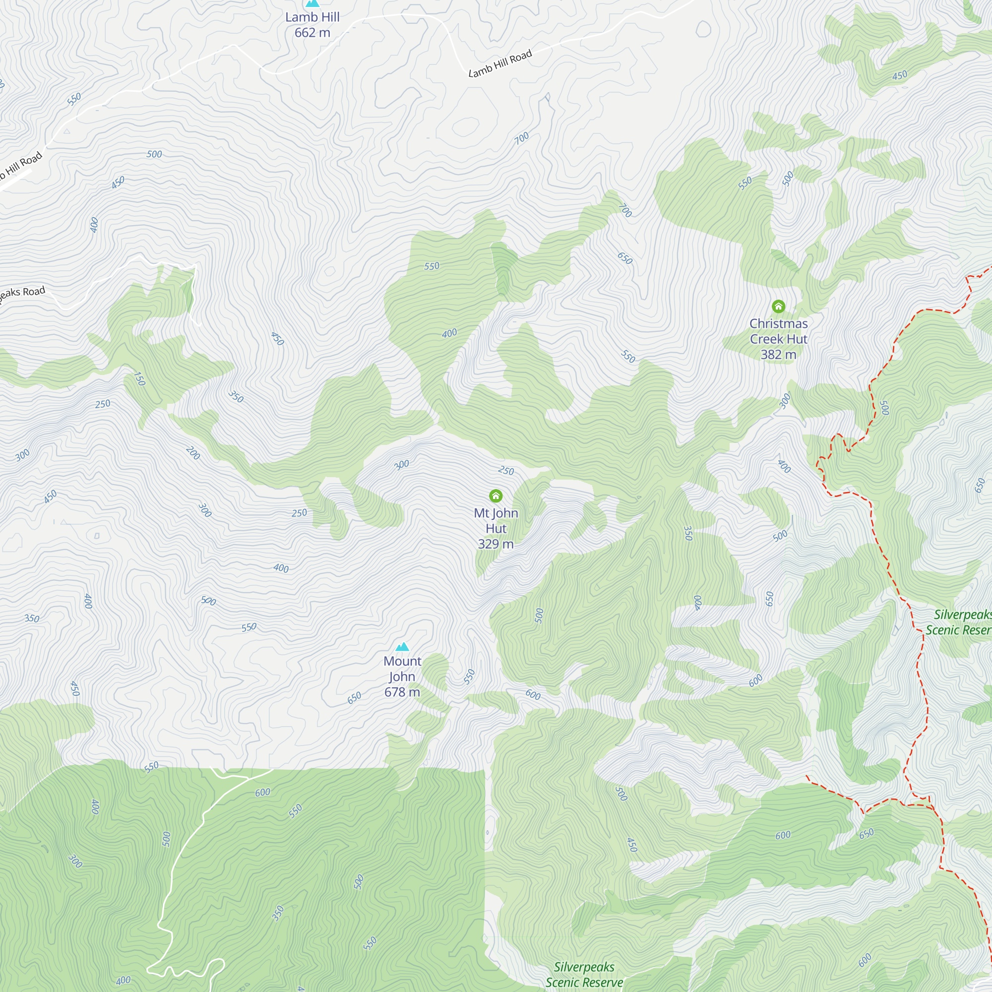 Mt John Hut map