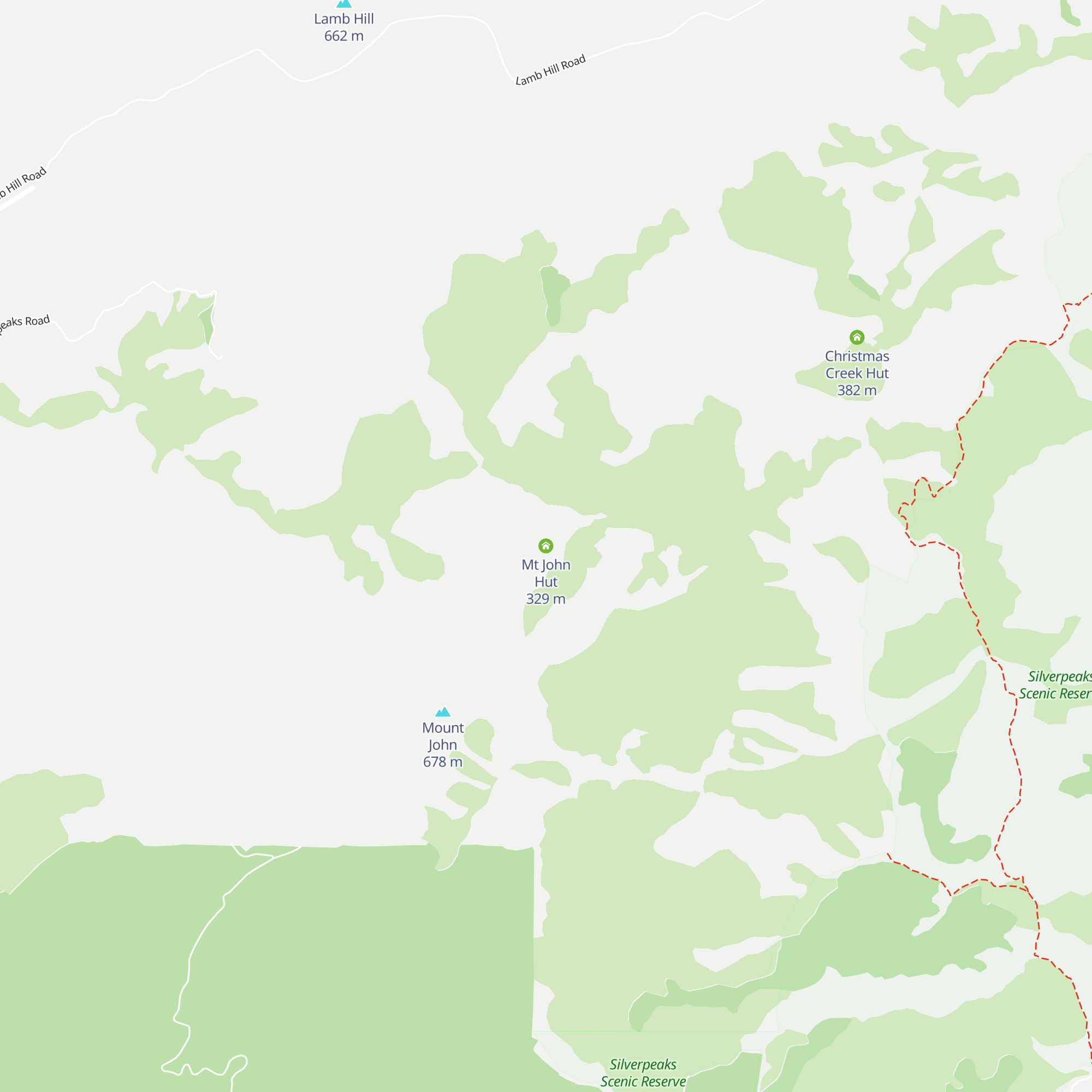 Mt John Hut map