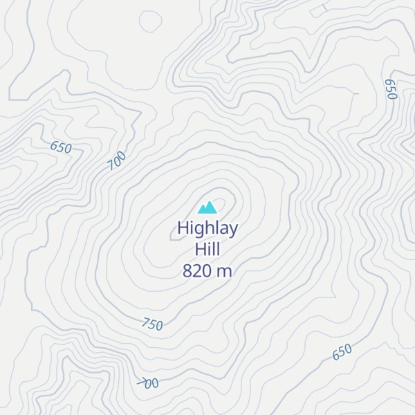 Map of Highlay Hill