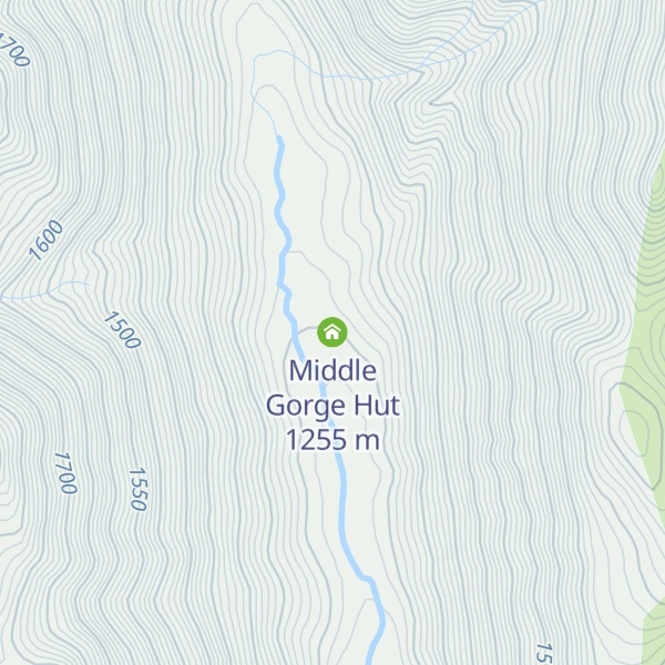 Map of Middle Gorge Hut