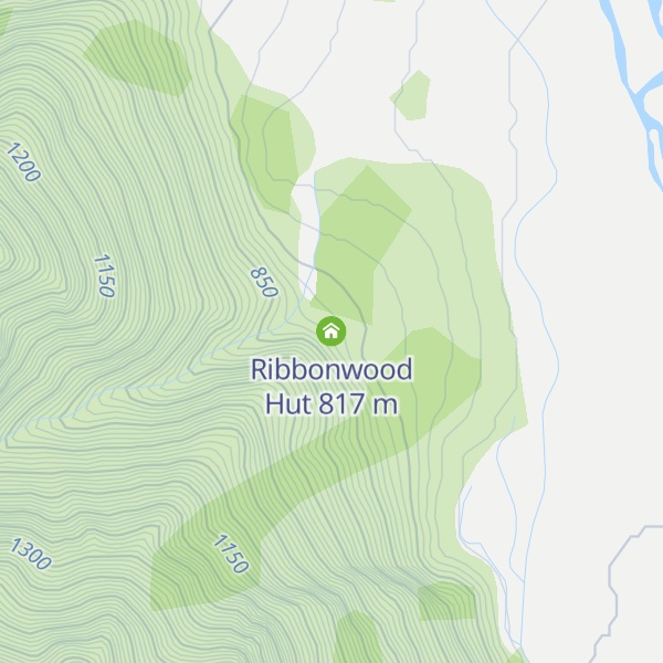 Map of Ribbonwood Hut