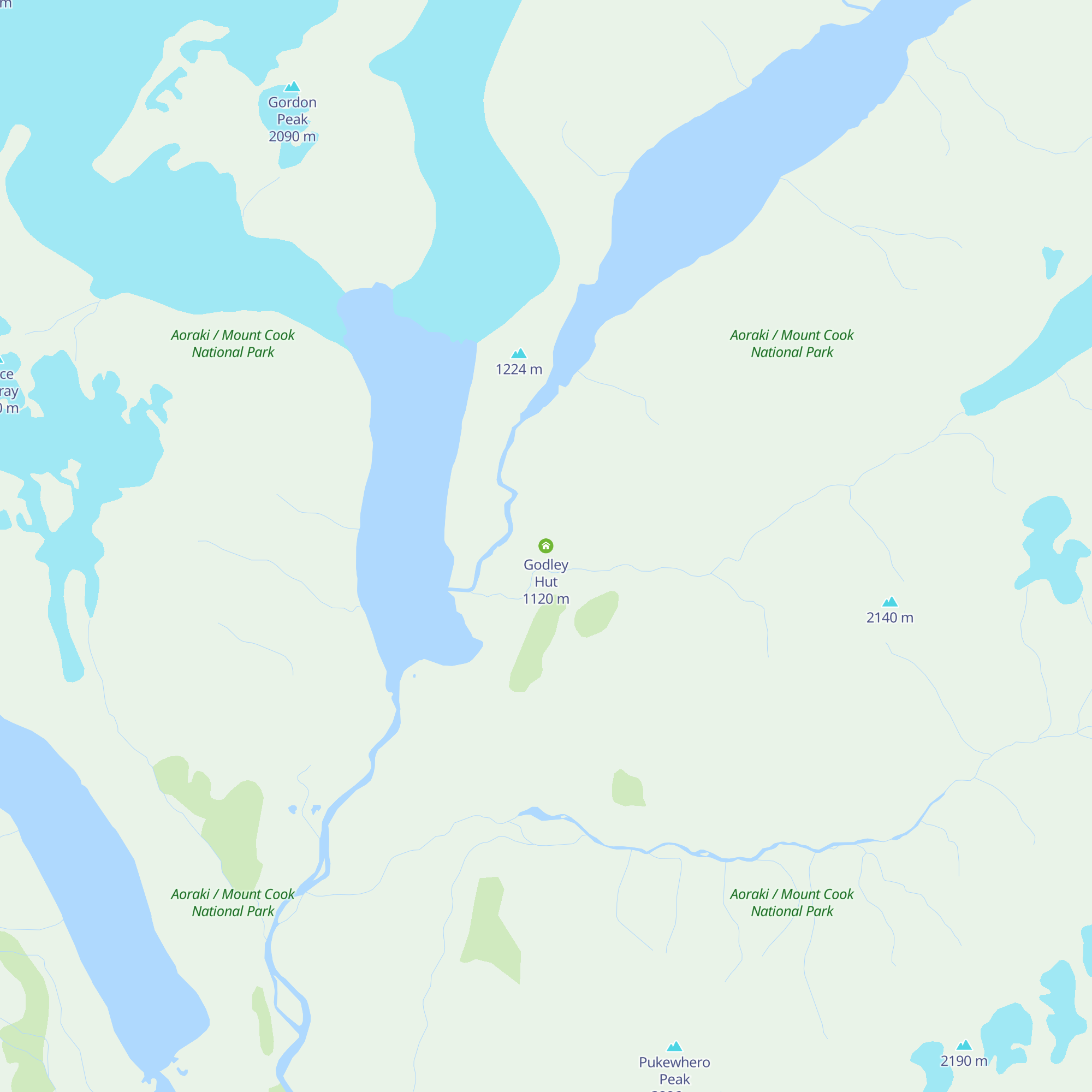 Godley Hut map