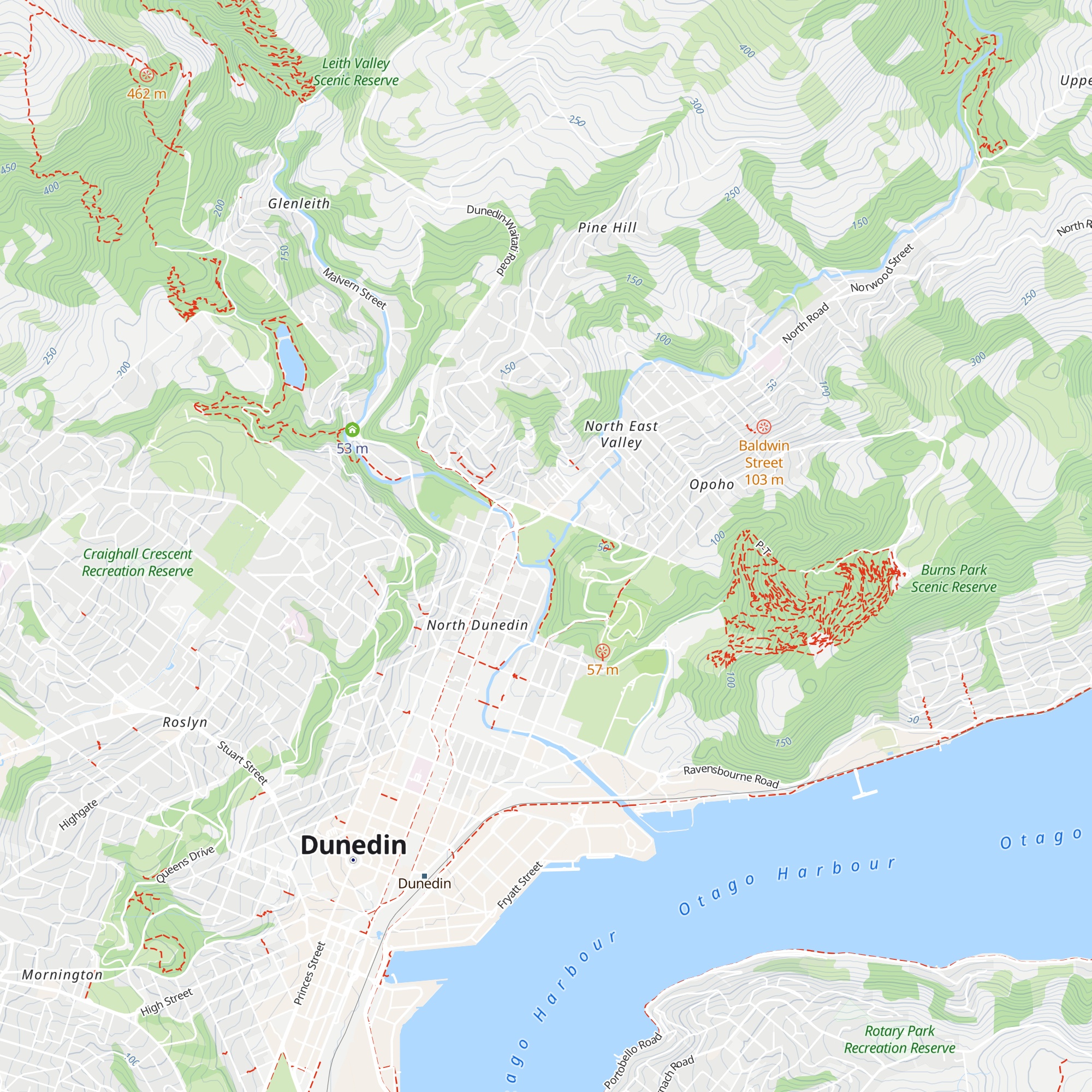 Dunedin Botanic Garden Information Centre map