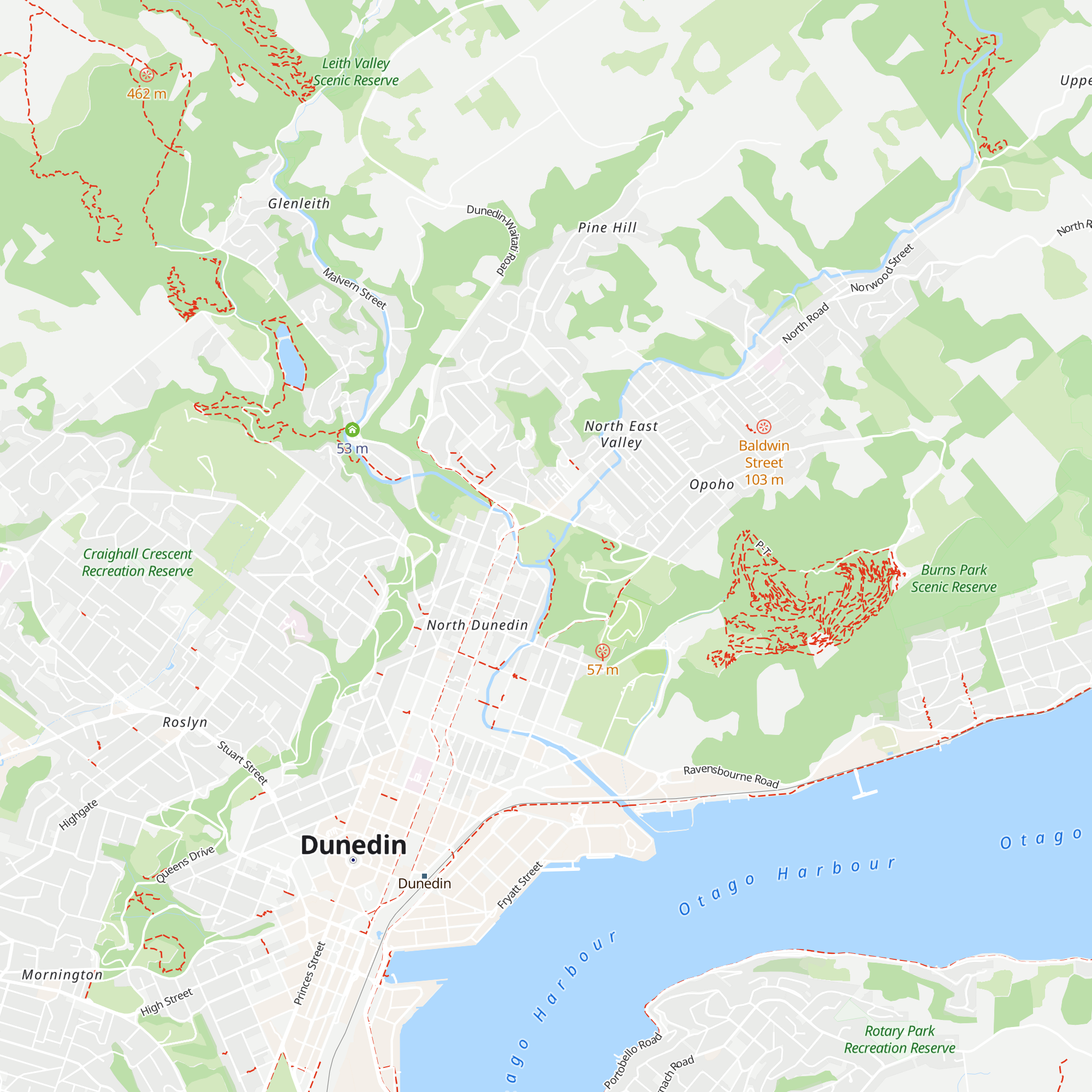 Dunedin Botanic Garden Information Centre map