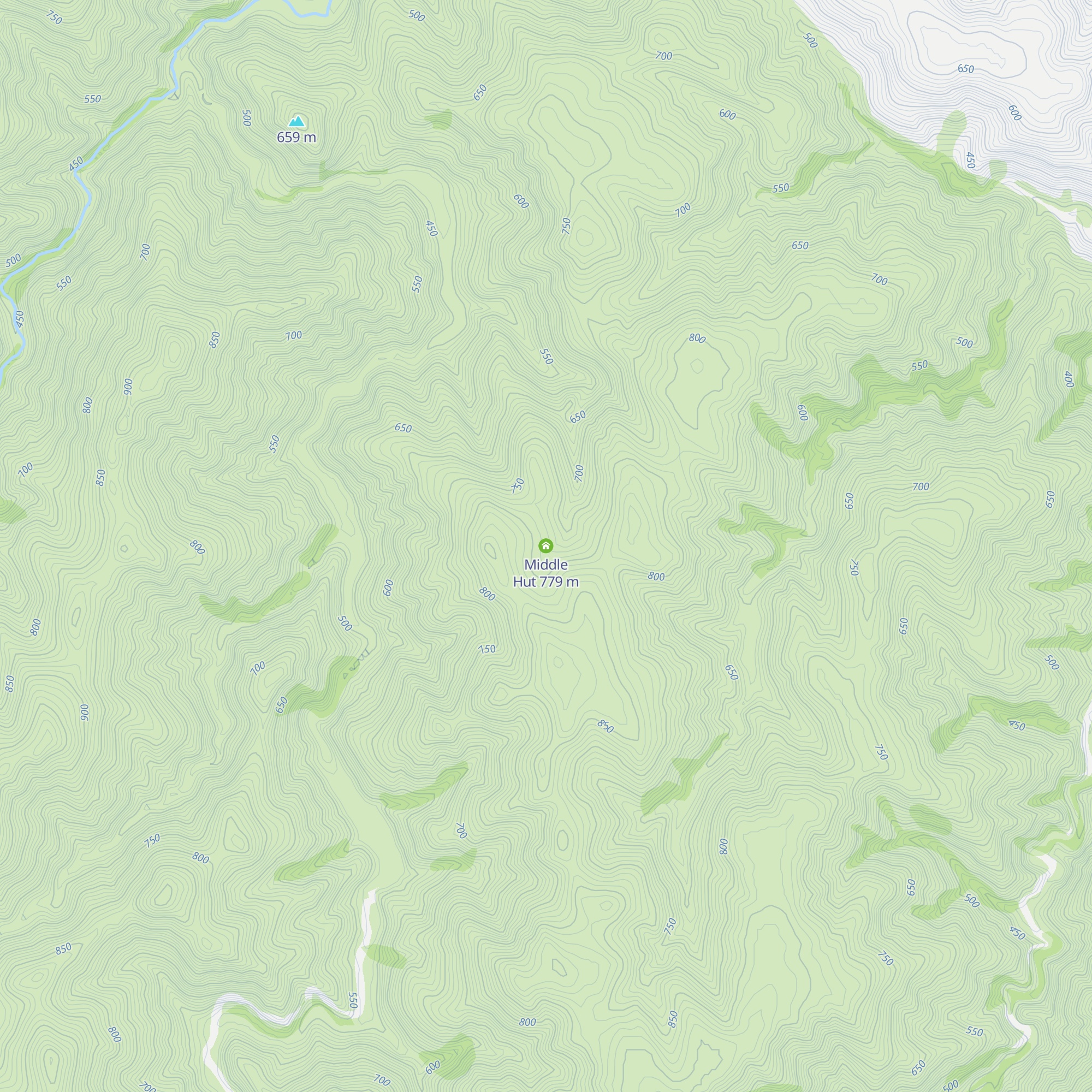 Middle Hut map